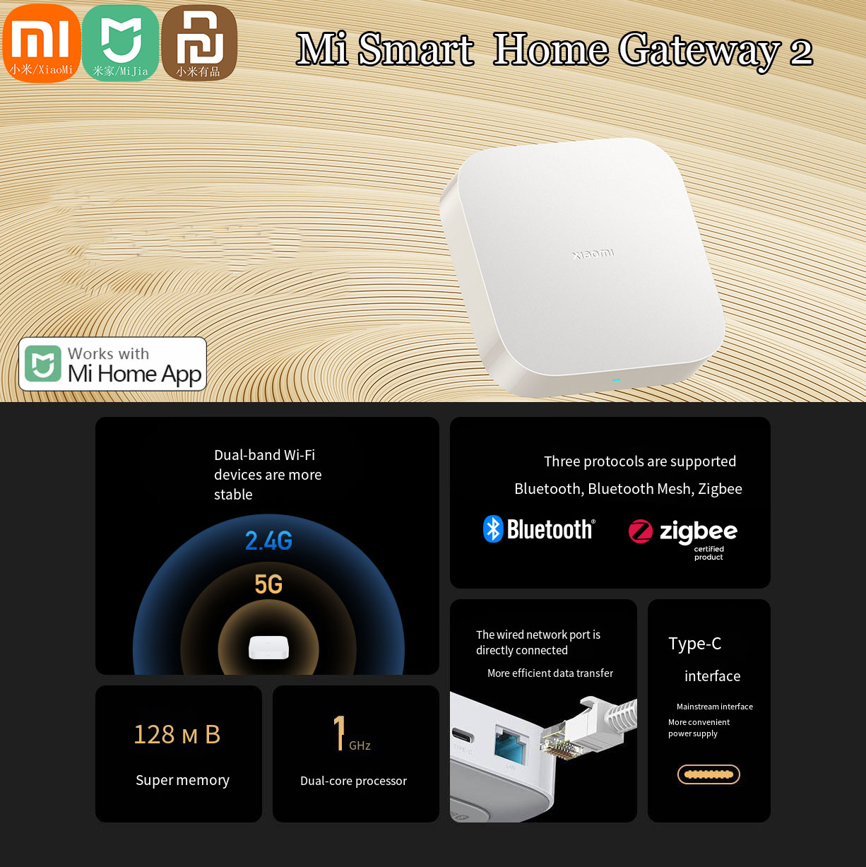 Xiaomi Hub Mijia Hub - Orijinal Xiaomi Mijia akıllı ev Hub