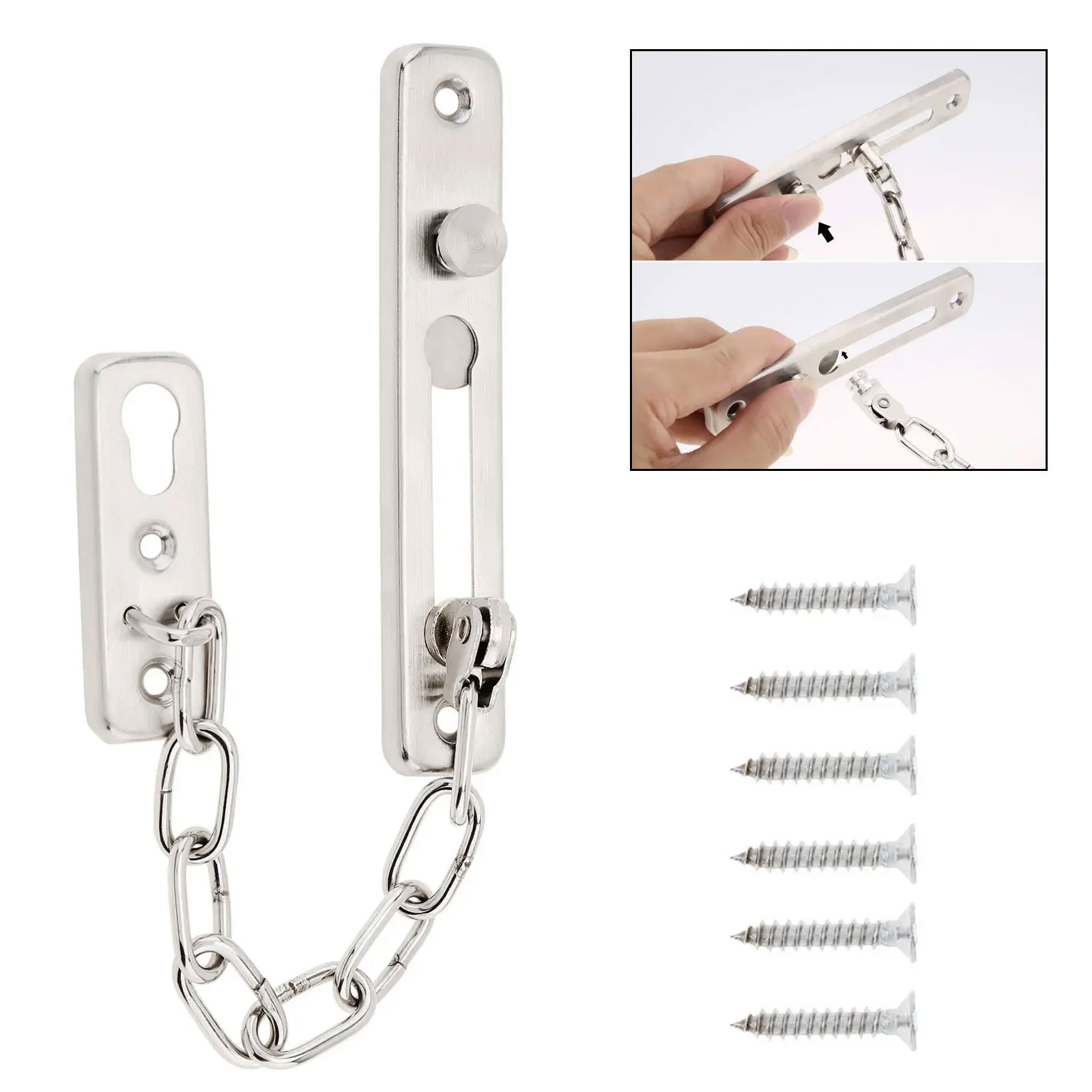 Security Chain Door - Sağlam Güvenlik Kapısı Sürgülü Zincir Kilidi