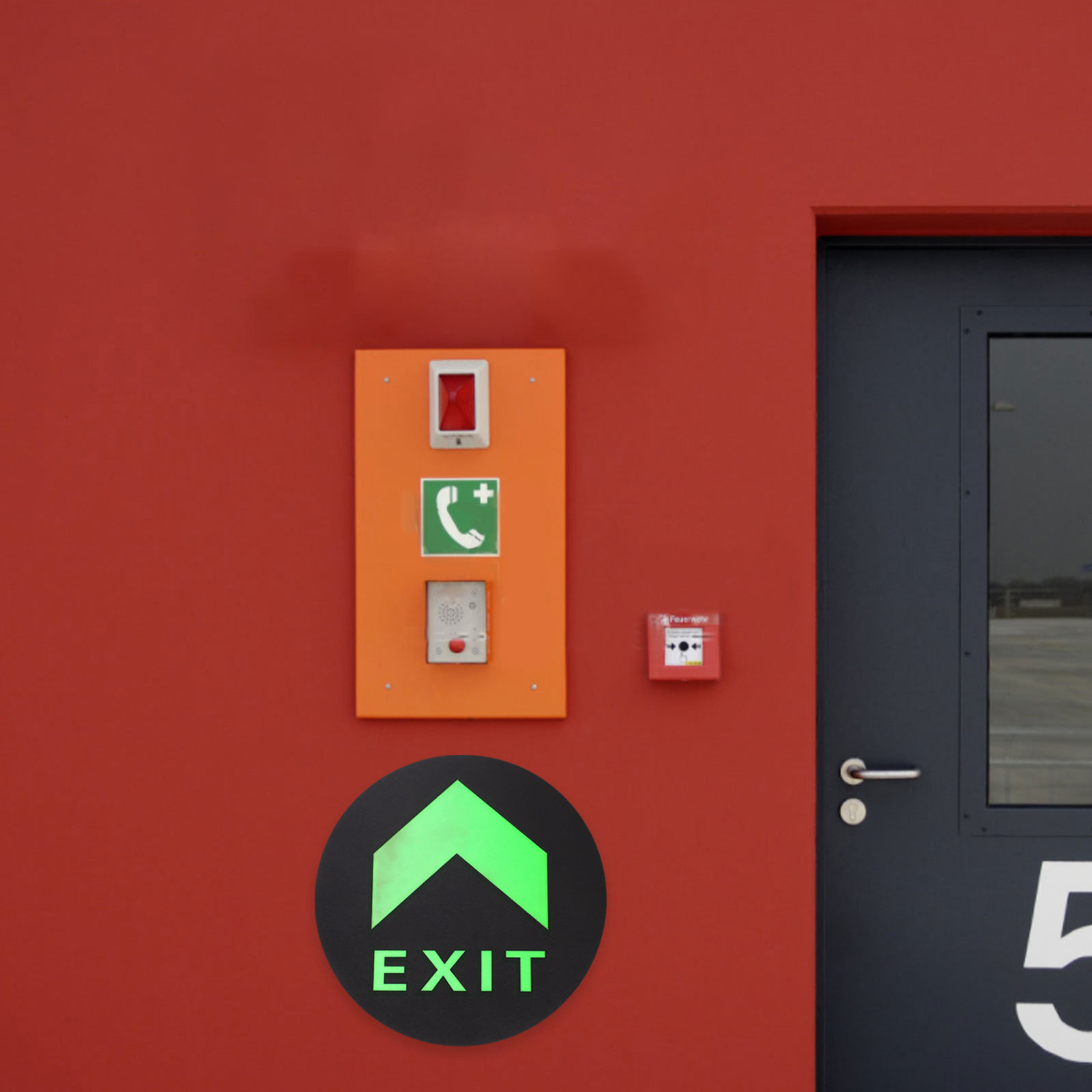 Emergency Exit Sign - 5 Adet Karanlıkta Parlayan Çıkış İşareti