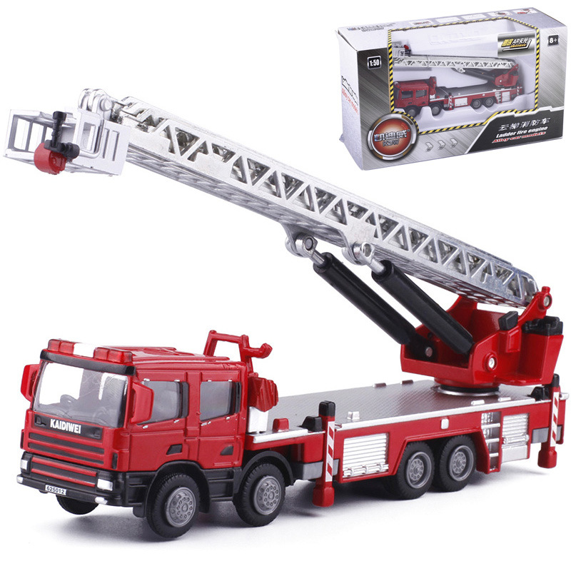 Fire Escape Ladder - Alaşım 1:50 merdiven itfaiye aracı model,