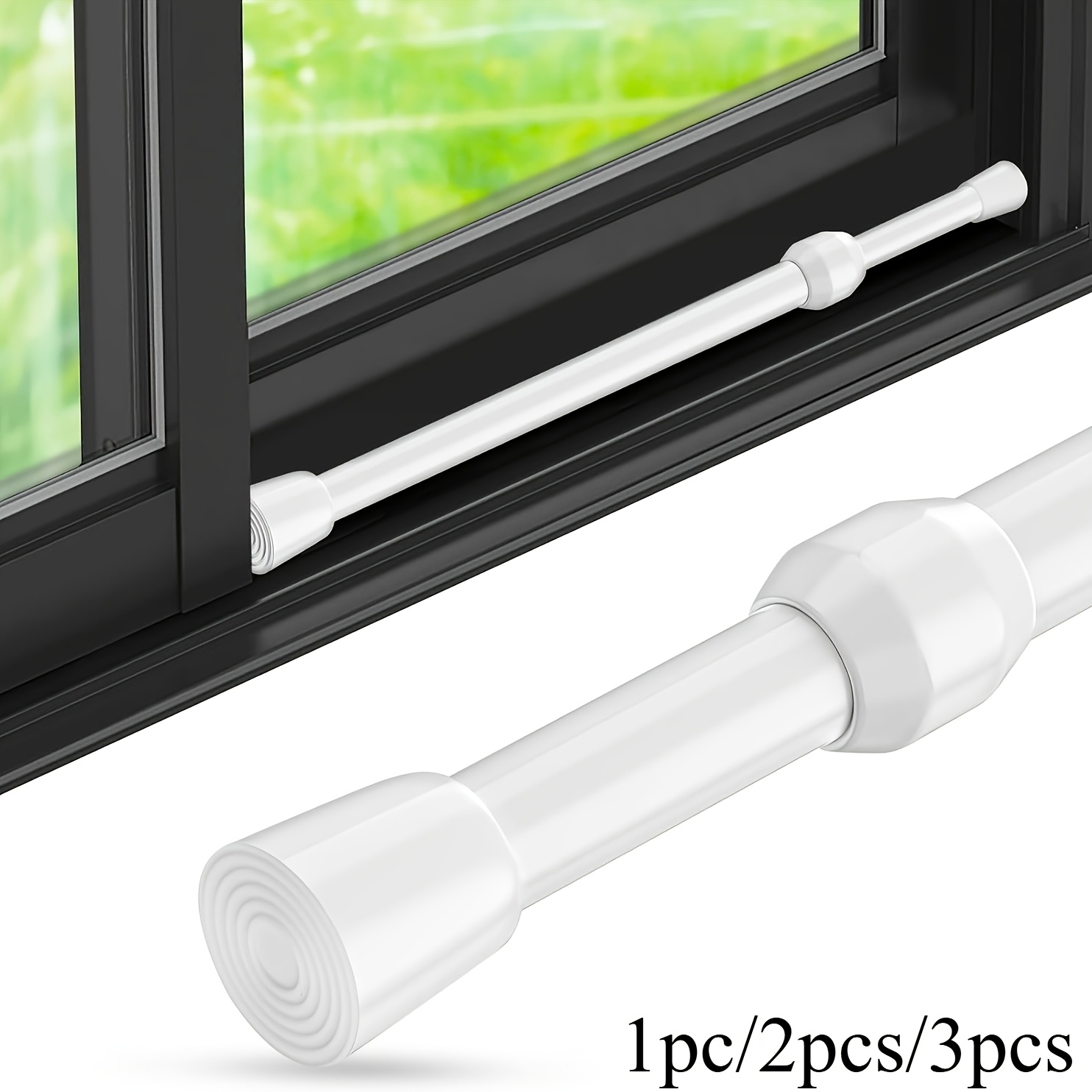 Window Lock Bar - Ayarlanabilir Güvenlik Bağı: Cilalı Metal Ayarlanabilir