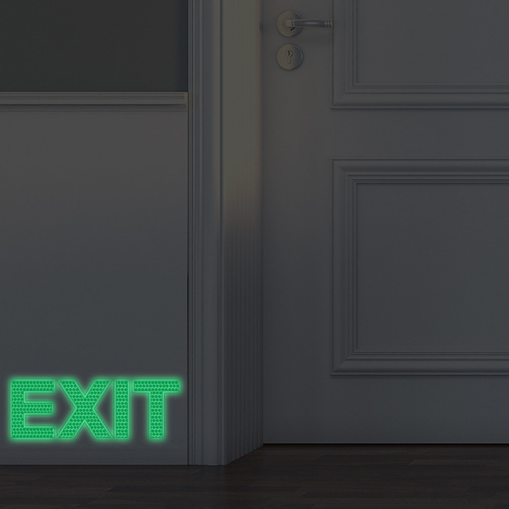 Emergency Exit Sign - Çıkış Duvarı Güvenlik Etiketi Gece Parlayan