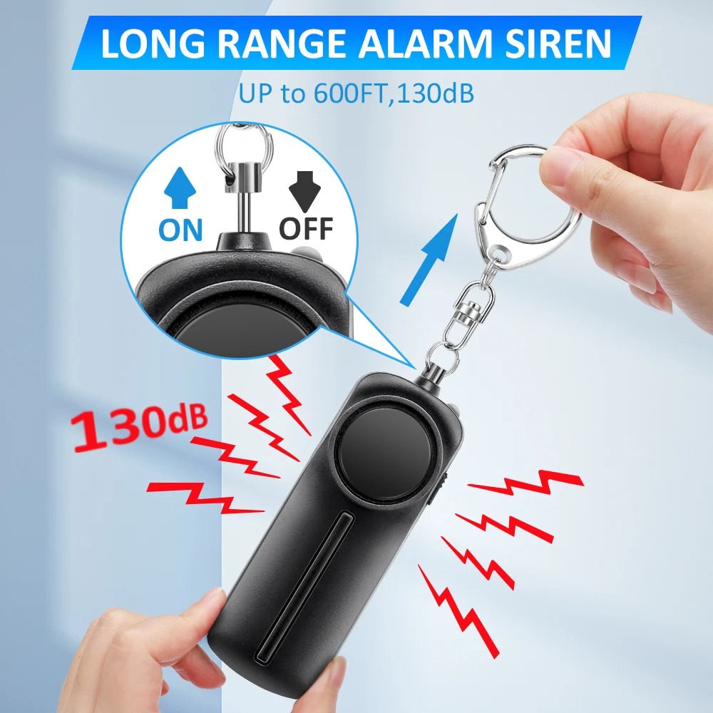 Personal Alarm Keychain - Kendini Savunma Alarmı 130dB Ultra Yüksek