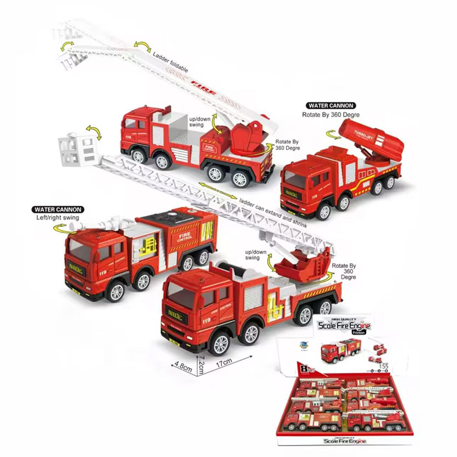 Fire Escape Ladder - 1 adet-Alaşım itfaiye aracı 1:32 Simülasyon